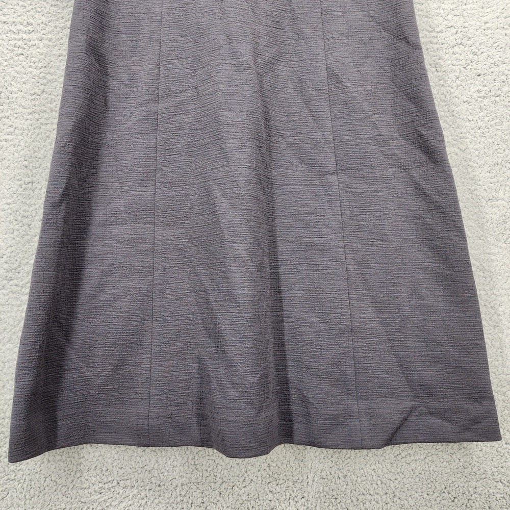Peserico Gray Textured Cotton Blend Short Sleeve Shift Dress Made in Italy Sz 46 - Picture 11 of 14